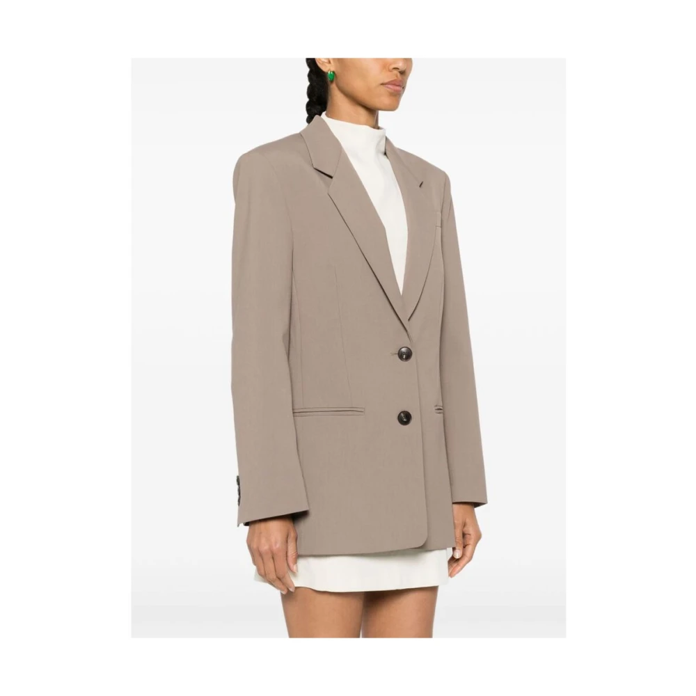 By Malene Birger Beige Polyester Blend Jas By Herenne Birger Beige Dames