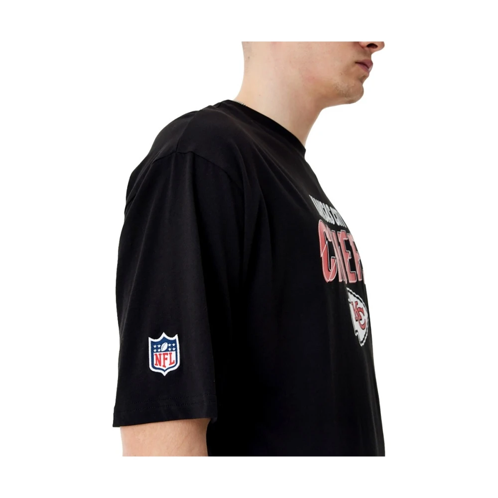 new era Zwarte Chiefs Script Grafische Tee Black Heren