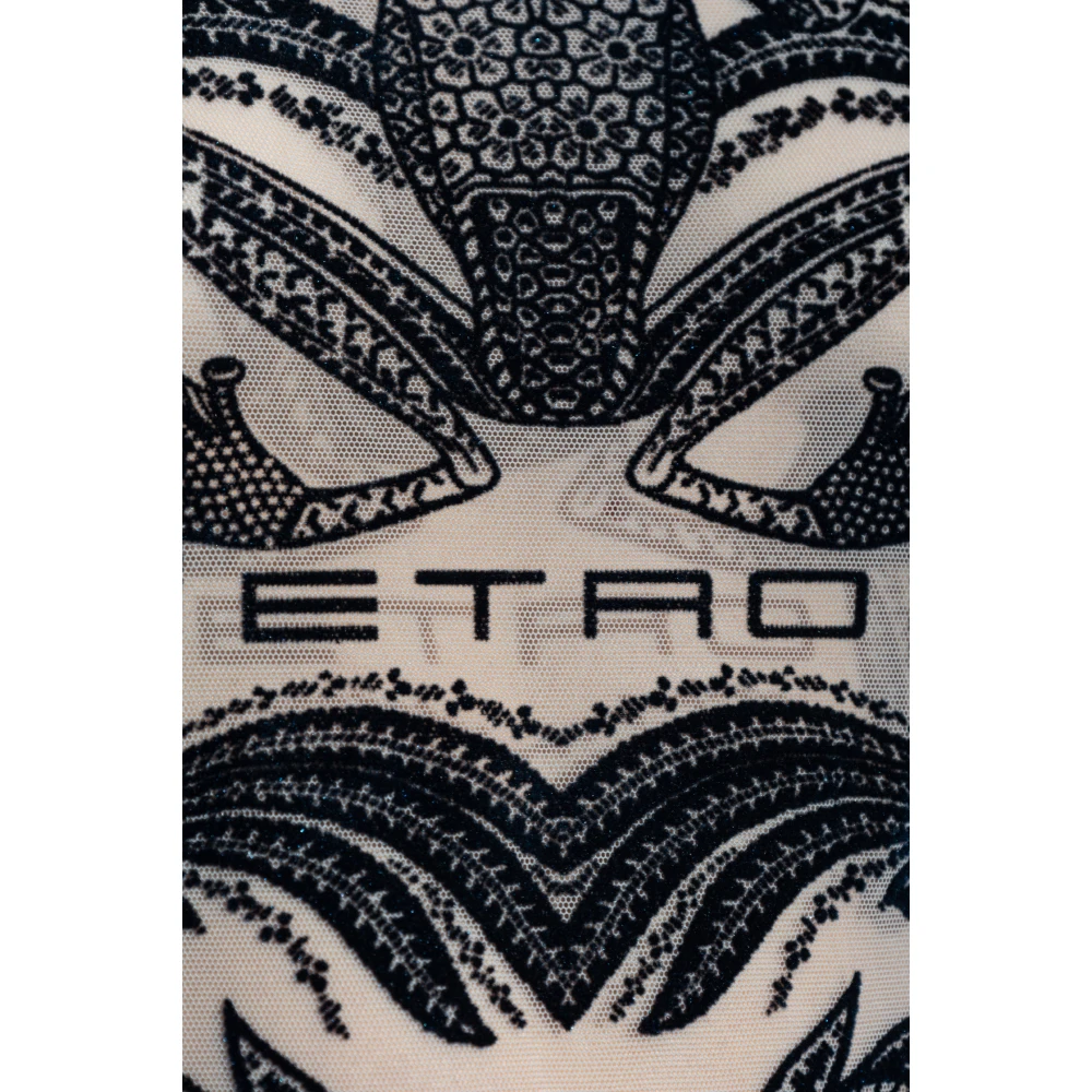 ETRO Top met fluwelen afwerking Blue Dames