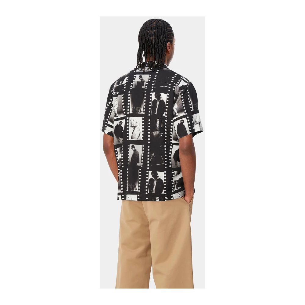 Carhartt WIP Foto Strip Shirt in Zwart Wit Multicolor Heren