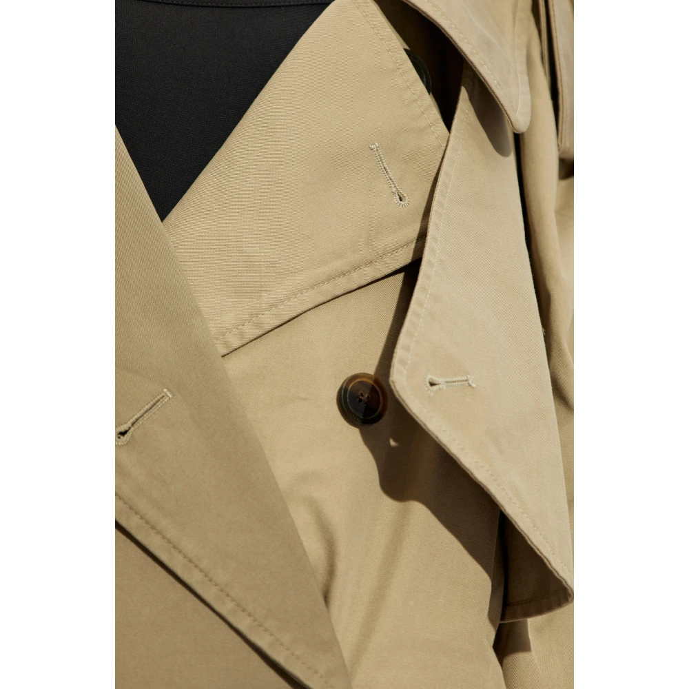 Balenciaga Trench Coat met strikken Beige Dames