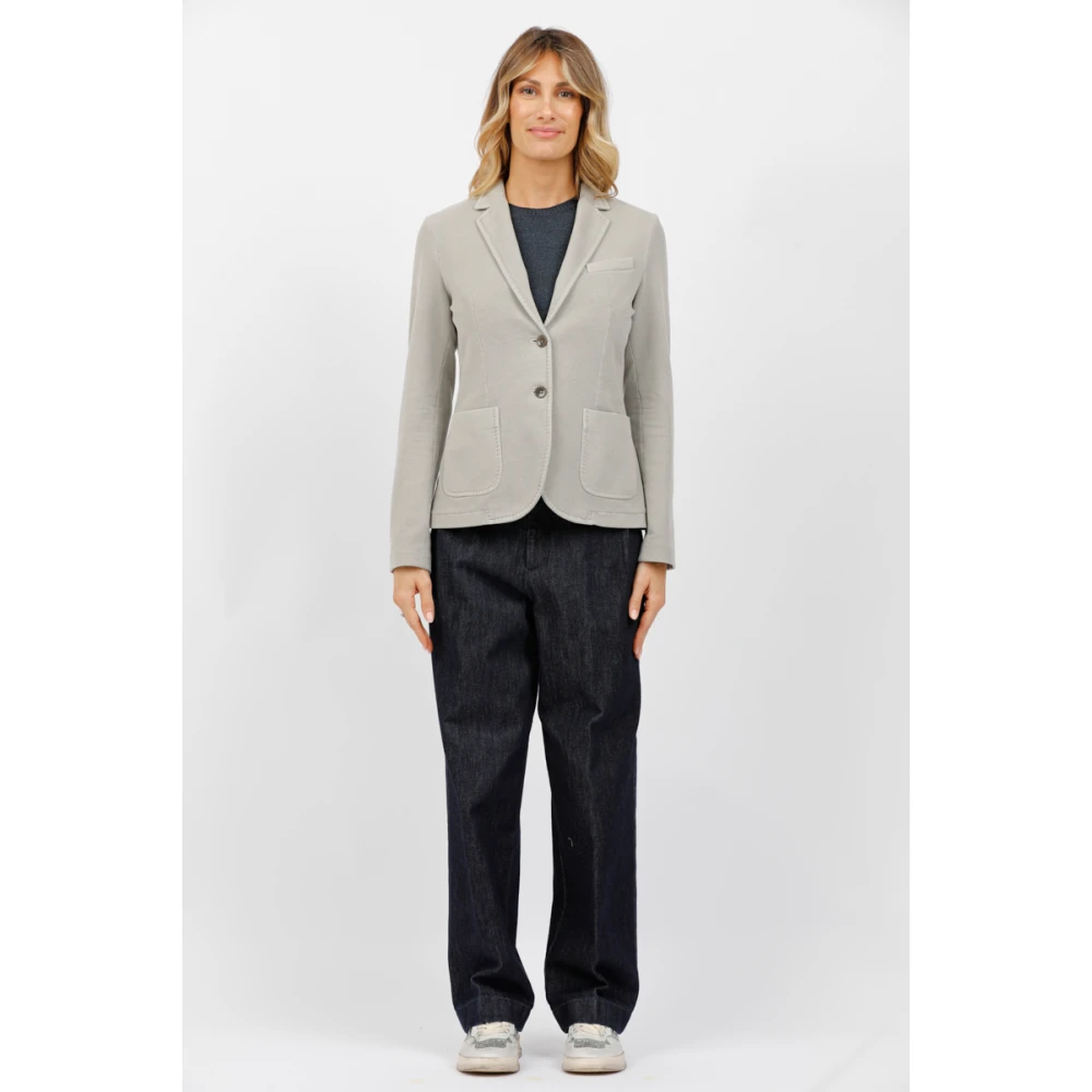 Circolo 1901 Slim Fit Fleece Jas Gray Dames