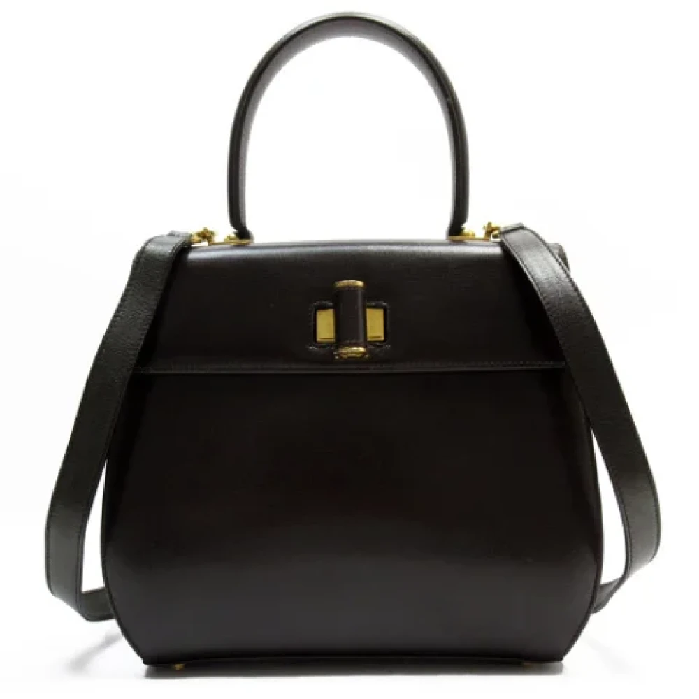 Salvatore Ferragamo Pre-owned Leather handbags Brown Dames