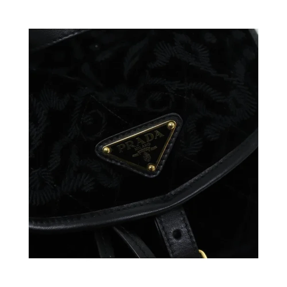 Prada Vintage Pre-owned Fabric backpacks Black Dames