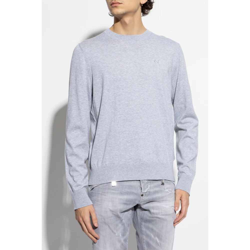 Dsquared2 Trui met ronde halslijn Gray Heren