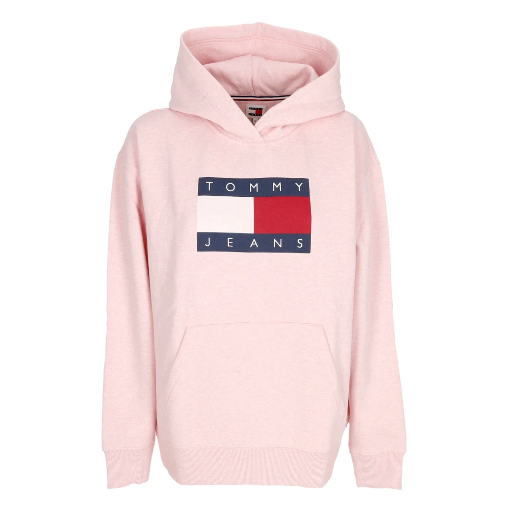 Tommy Hilfiger Relax Melange Flag Hoodie Roze Pink Dames