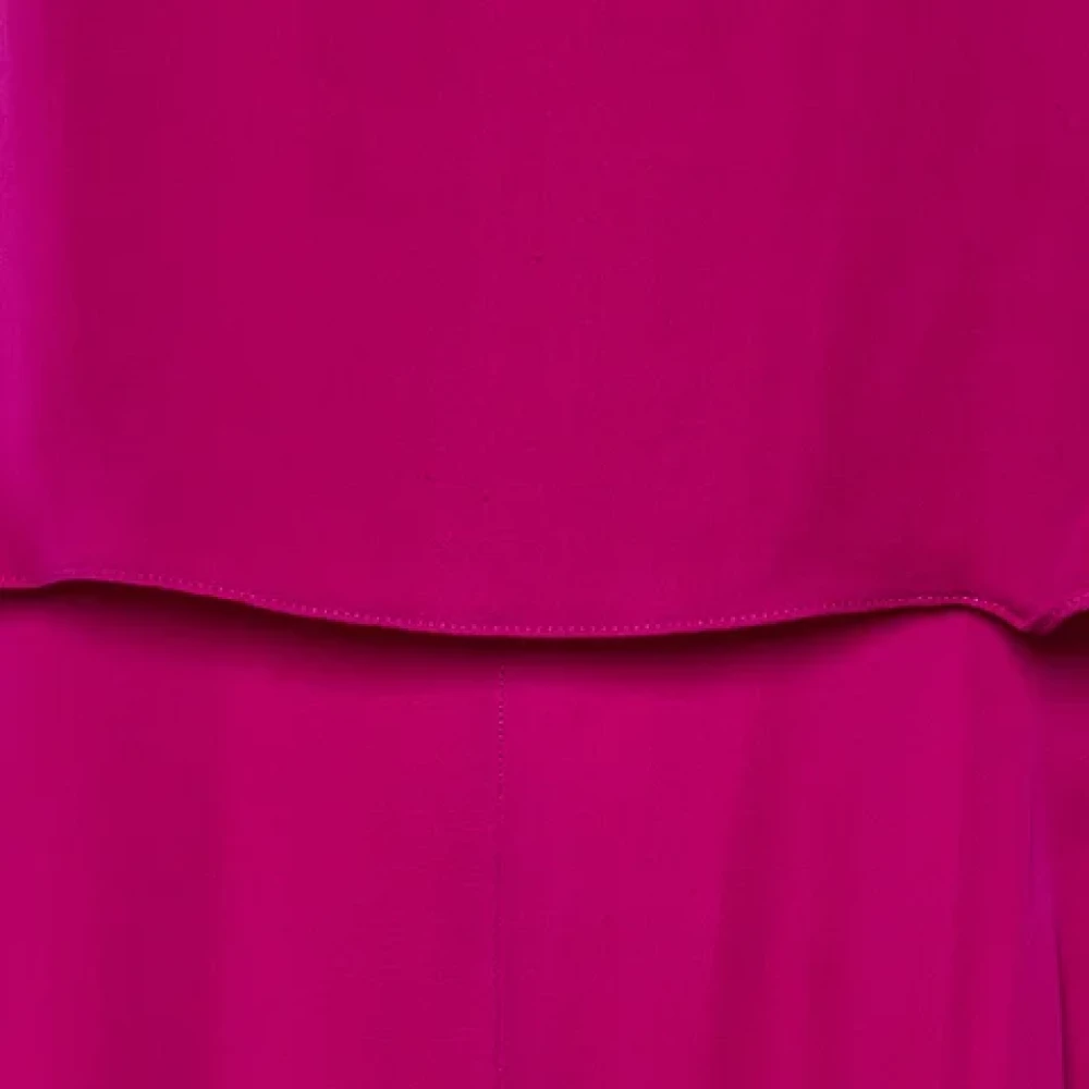 Armani Pre-owned Silk dresses Purple Dames