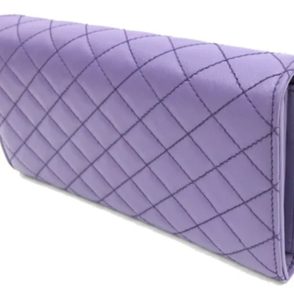 Dolce & Gabbana Pre-owned Leather wallets Purple Dames