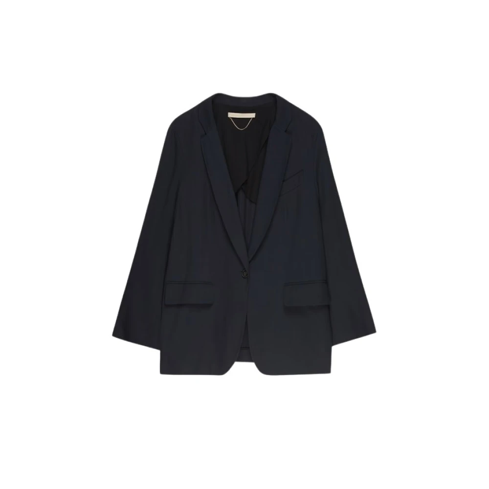 Vanessa Bruno Marine Oversize Urban Katoenen Jas Blue Dames