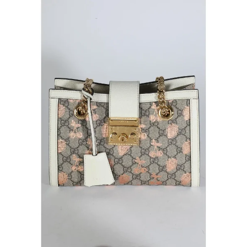 Gucci Vintage Pre-owned Cotton gucci-bags Gray Dames