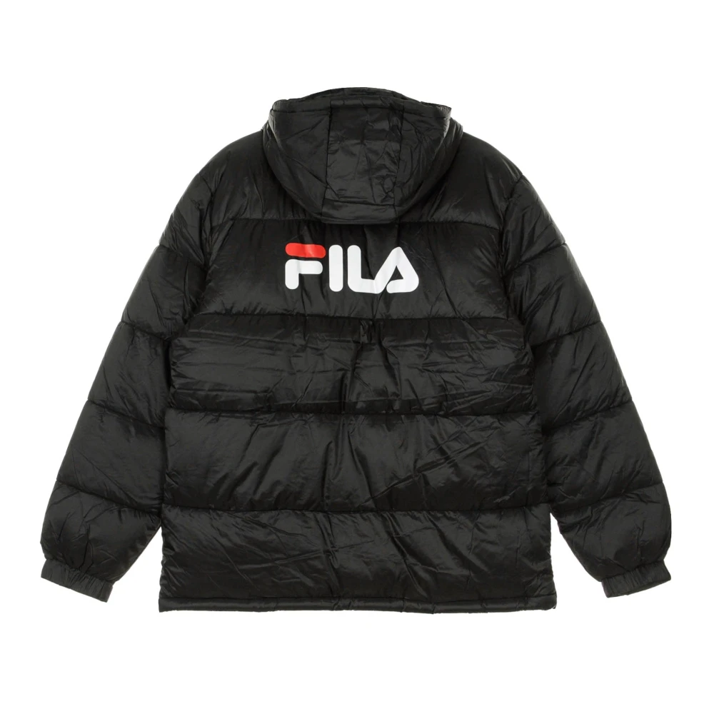 Fila Zwarte Pufferjas met Rode Accenten Black Heren