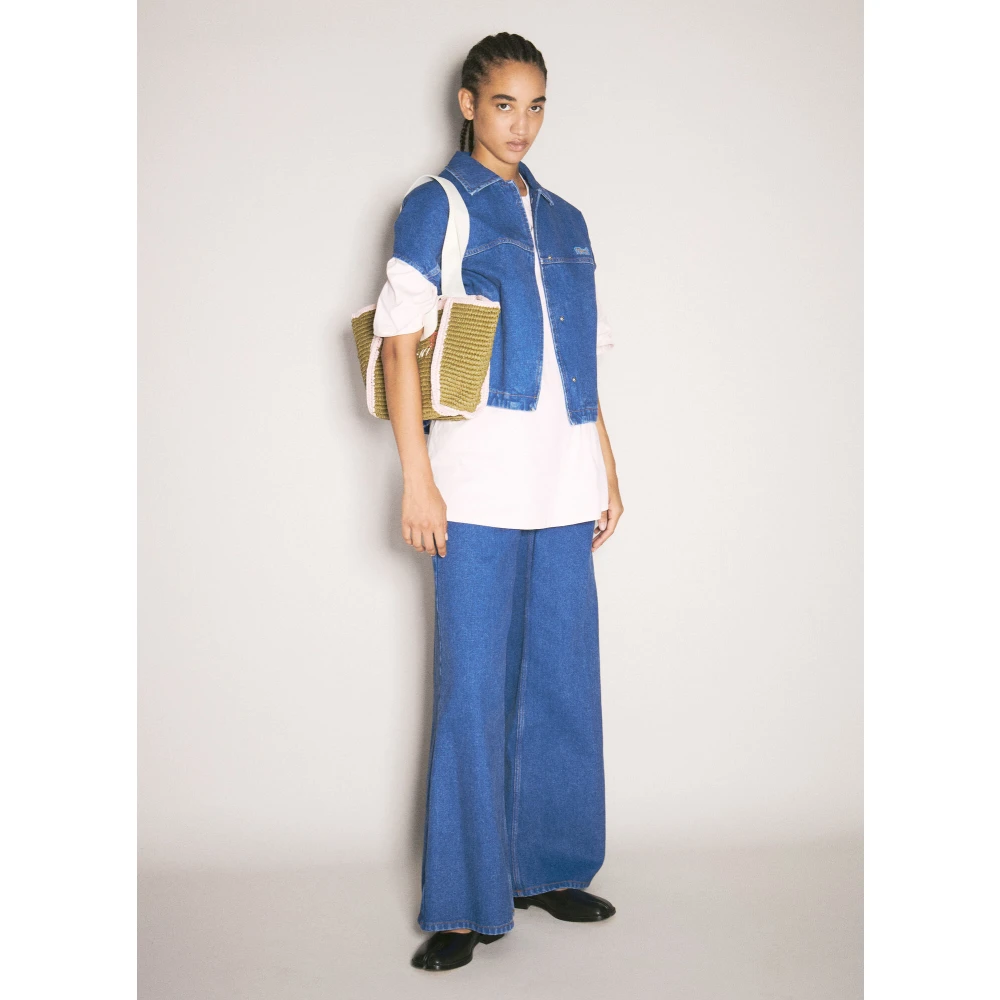 Marni Denimjack met Logopatch Blue Dames
