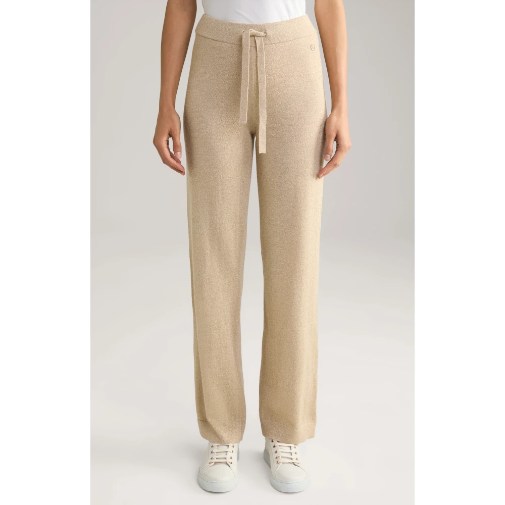 Joop! Gouden Glans Dames Sportieve Stijl Broek Beige Dames