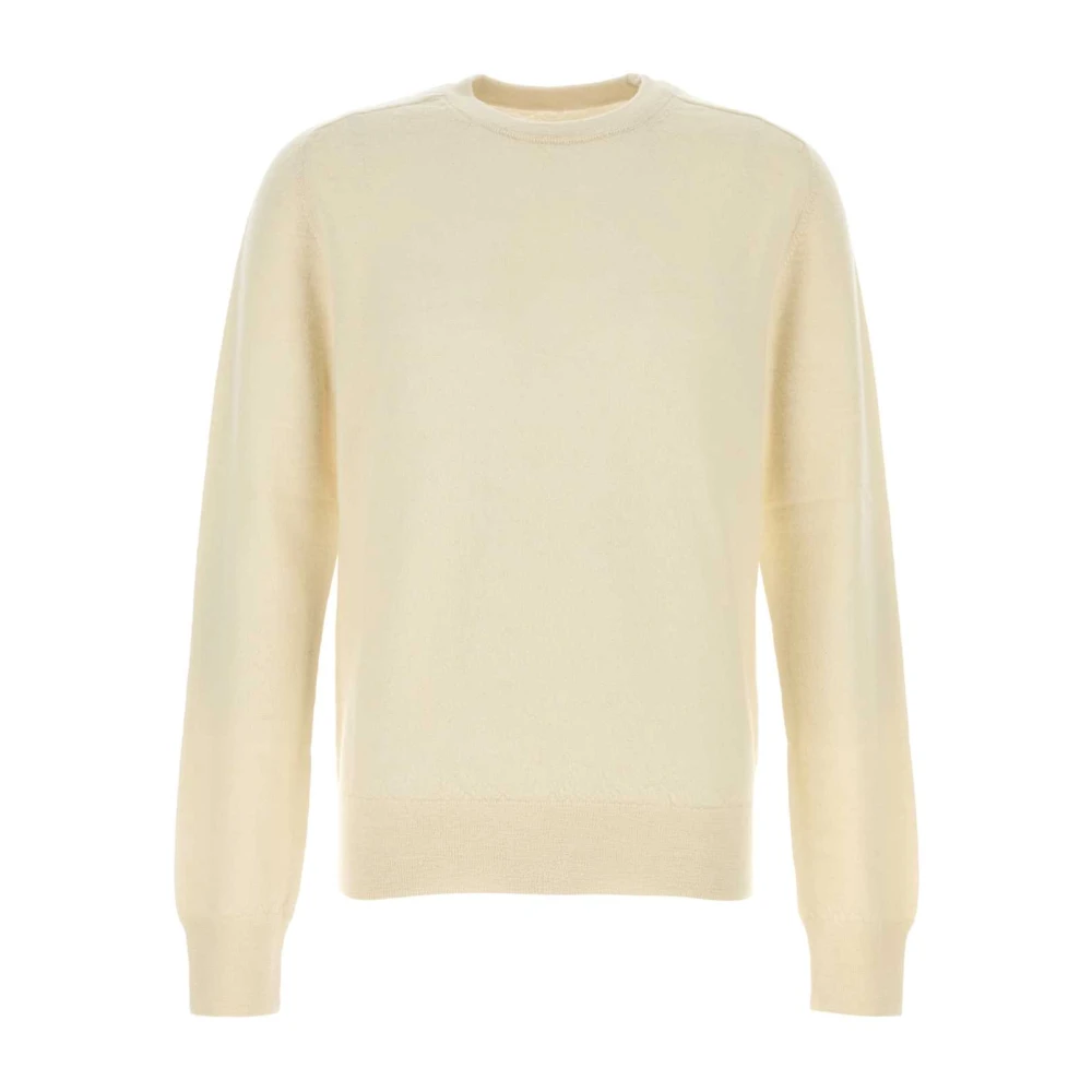 Maison Margiela Ivoor Wollen Trui Beige Heren