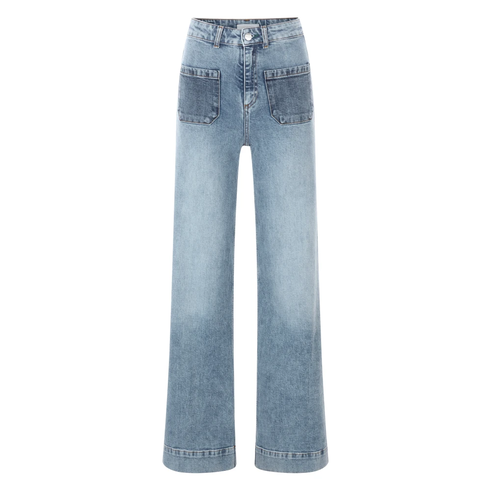 Rich & Royal Donkerblauwe Denim Jeans Blue Dames