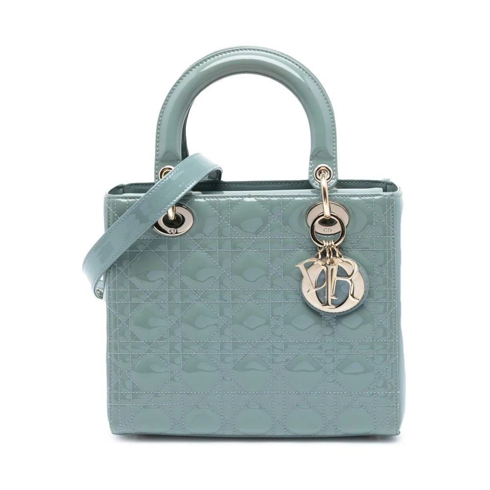 Dior Vintage Women's Blue Pre-Owned Top Handle Satchel
