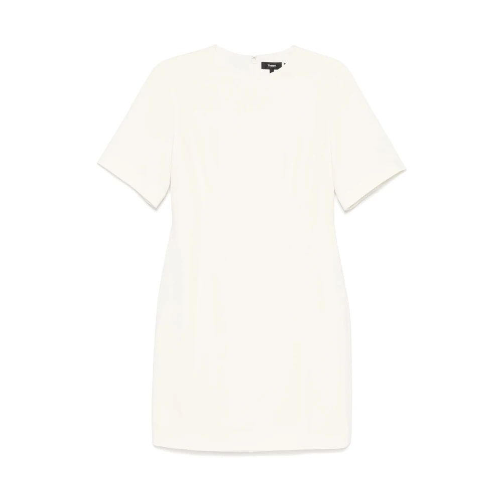 Theory Witte Korte Mouw Jurk White Dames