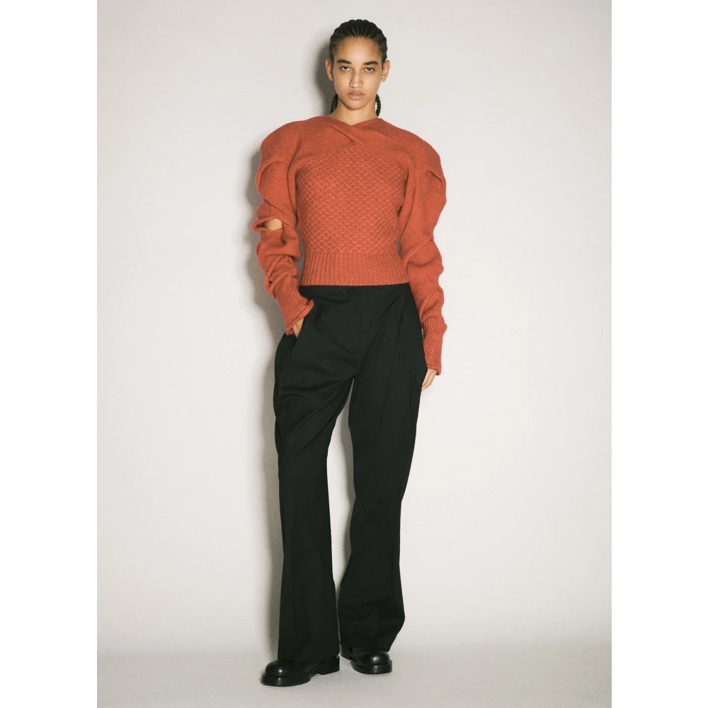 Kiko Kostadinov Op maat gemaakte wolblend broek Black Dames