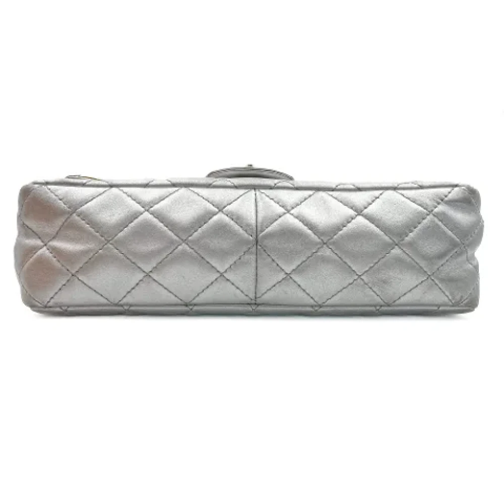Chanel Vintage Pre-owned Leather chanel-bags Gray Dames