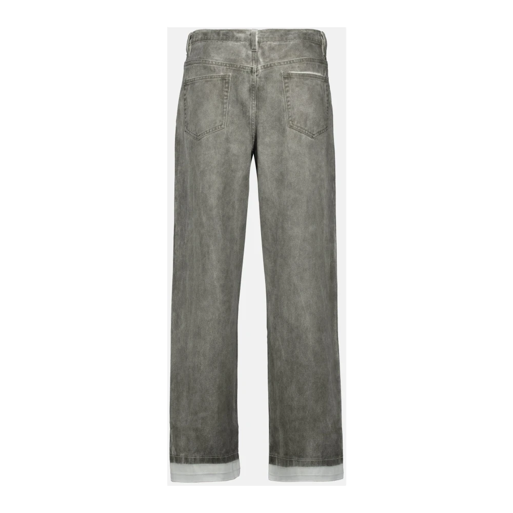 IRO Grijze Denim Jeans met Witte Zoom Gray Heren