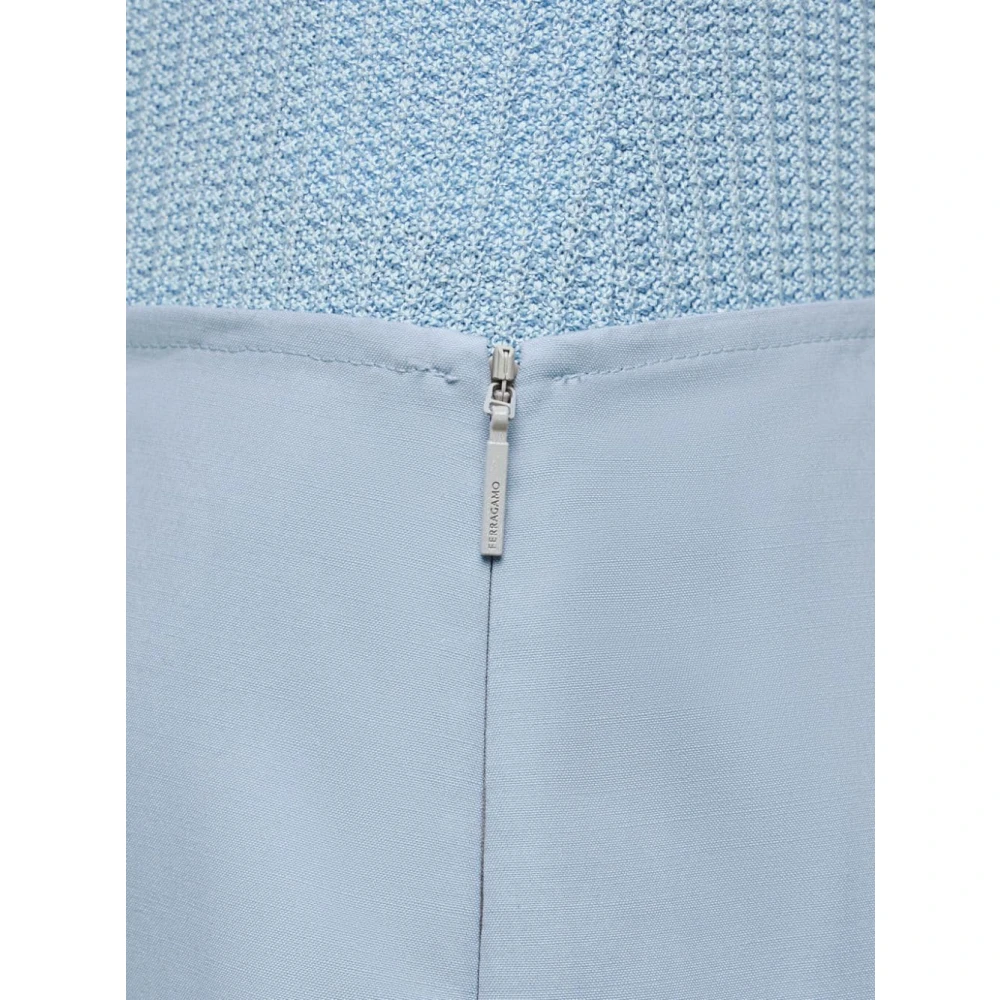 Salvatore Ferragamo Heldere Blauwe Shorts voor Vrouwen Aw24 Blue Dames