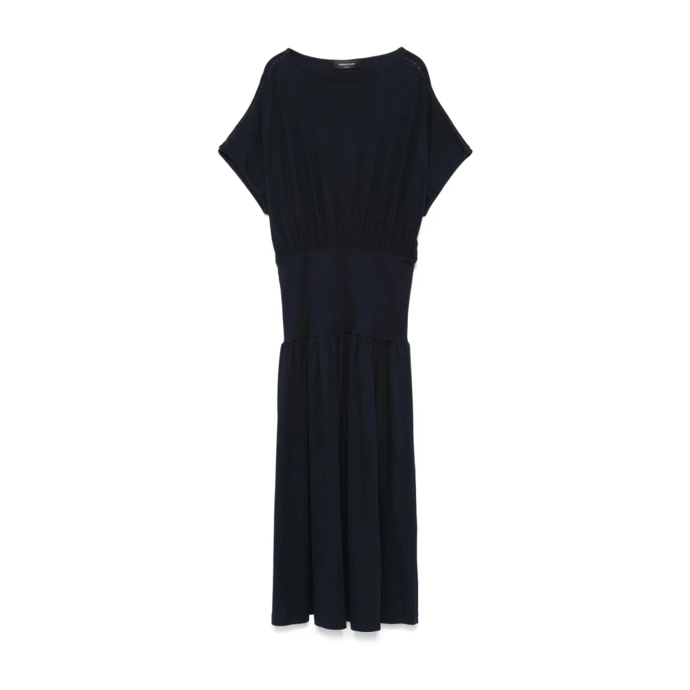 Fabiana Filippi Elegante Katoenmix Jurk Black Dames