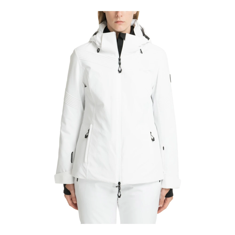 Emporio Armani EA7 7 Ski Jacka med Huva och Logo White, Dam