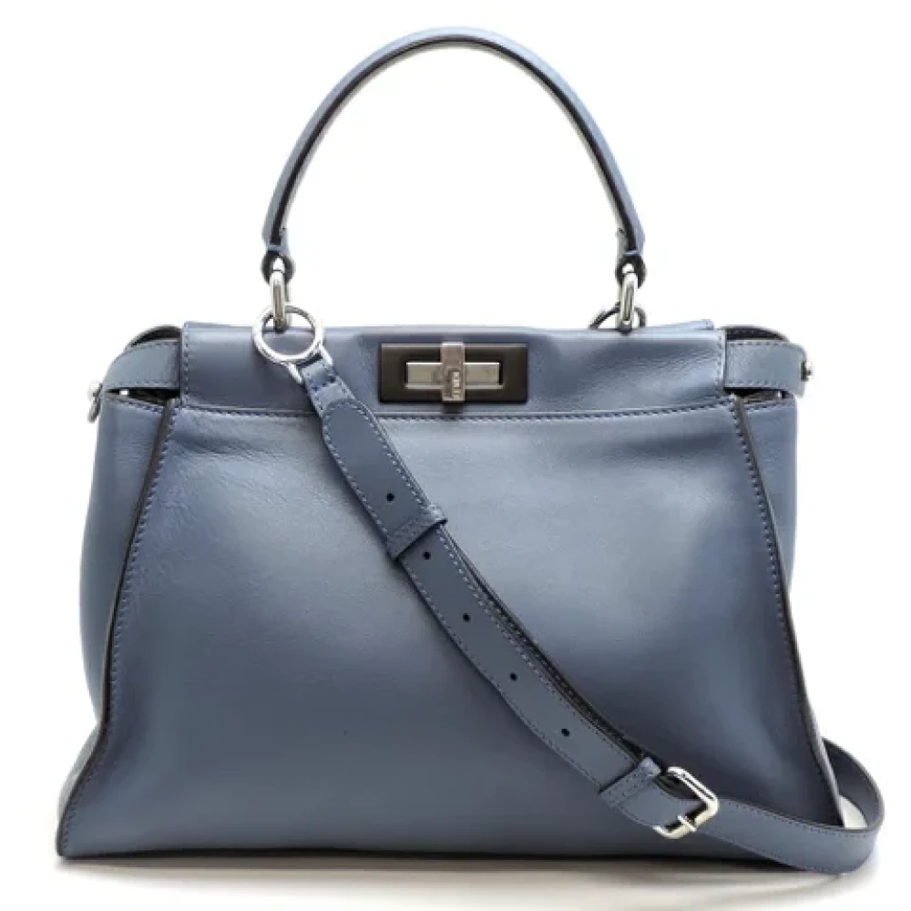 Fendi Vintage Pre-owned Leather fendi-bags Blue Dames