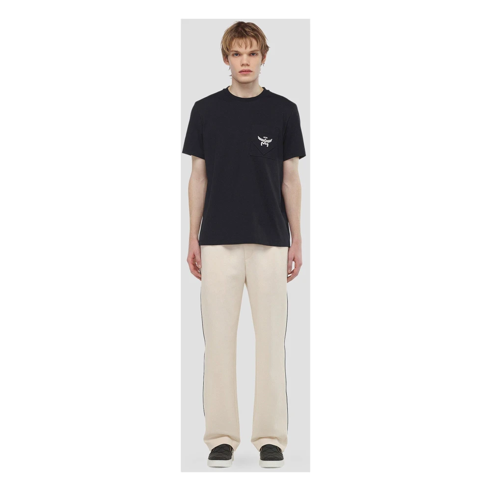 MCM T-shirt Essential gemaakt van biologisch katoen met logo op borstzak Blue Heren