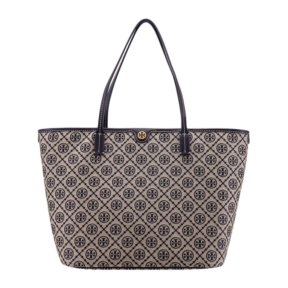 TORY BURCH Beige Schoudertas met Ritssluiting Multicolor Dames