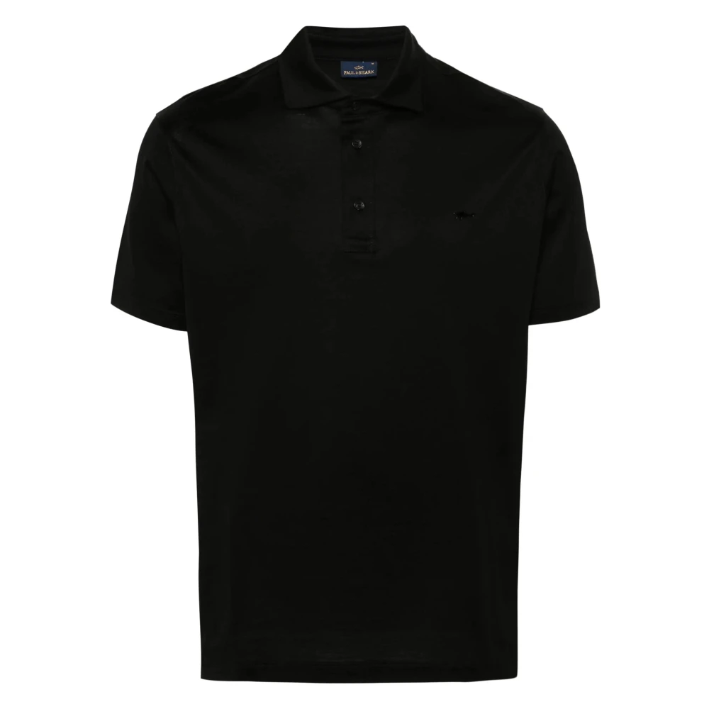 Paul & Shark Men's Black Knitted Polo Shirt