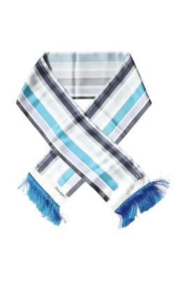 Sidenscarf med fransar
