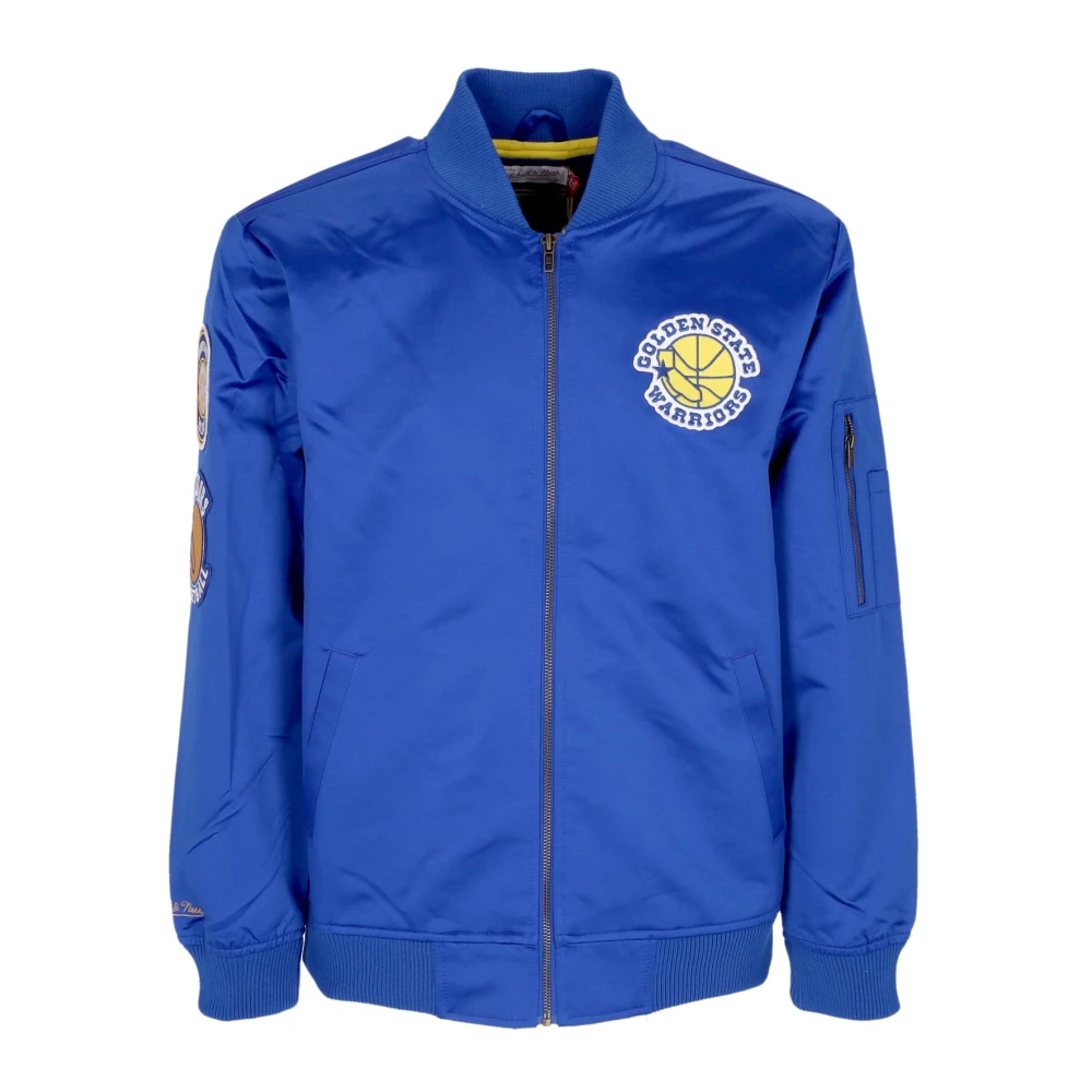 Mitchell & Ness NBA Lichtgewicht Satijnen Bomberjack Blue Heren