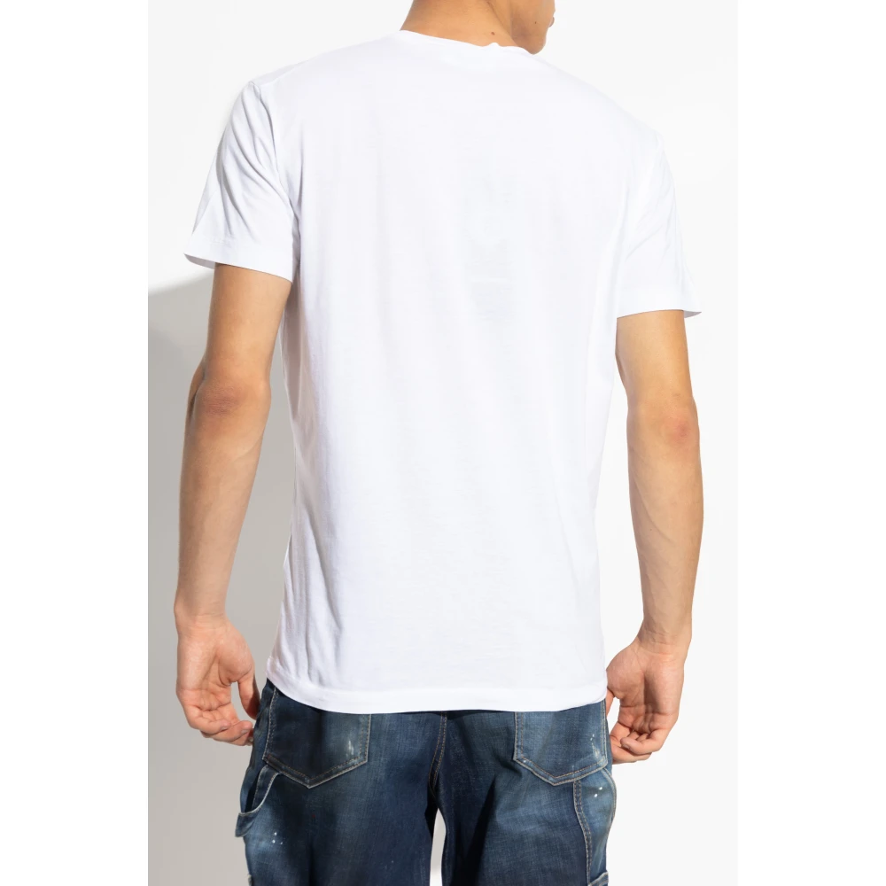 Dsquared2 T-shirt met logo White Heren