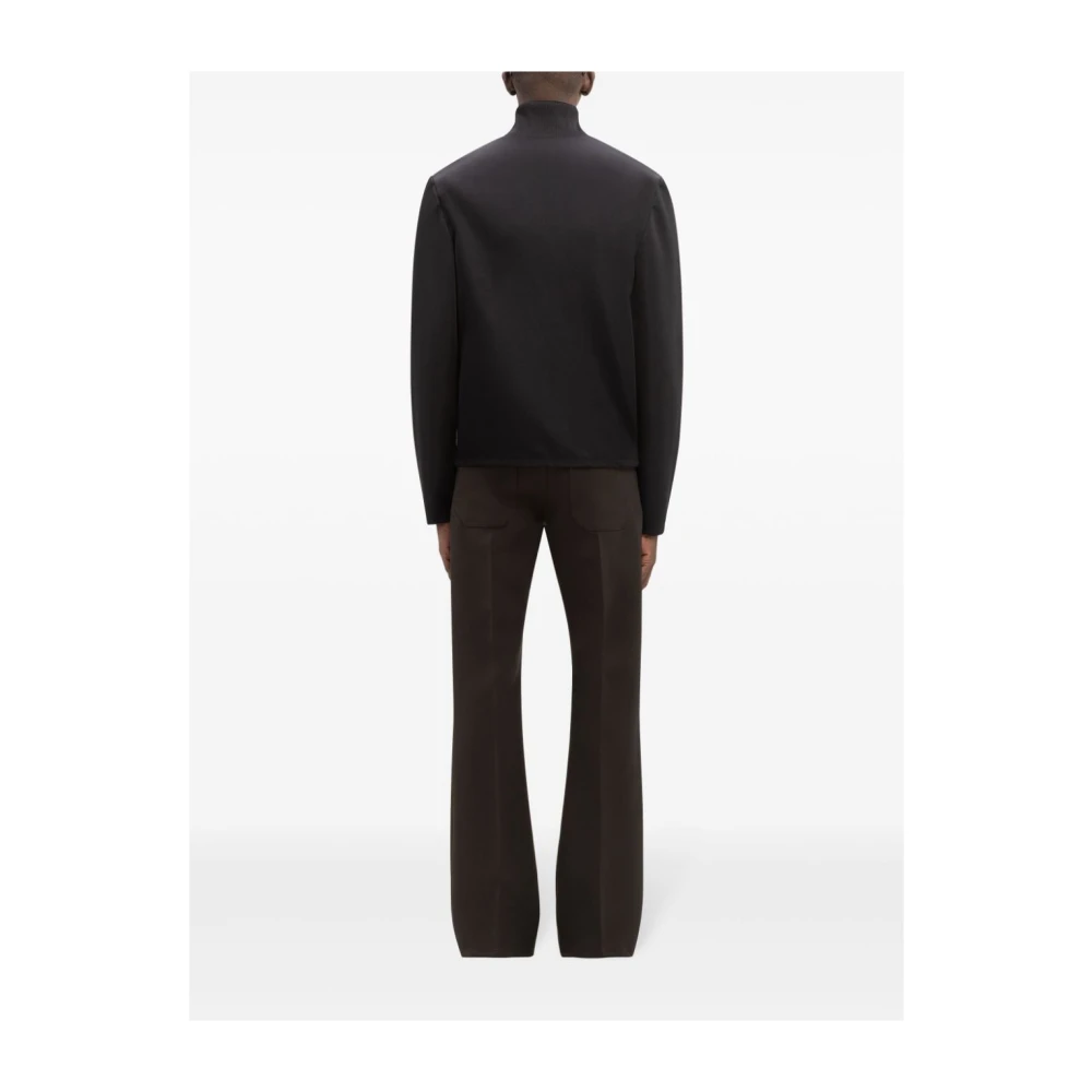 Courrèges Zwarte trui met logoborduursel Black Dames