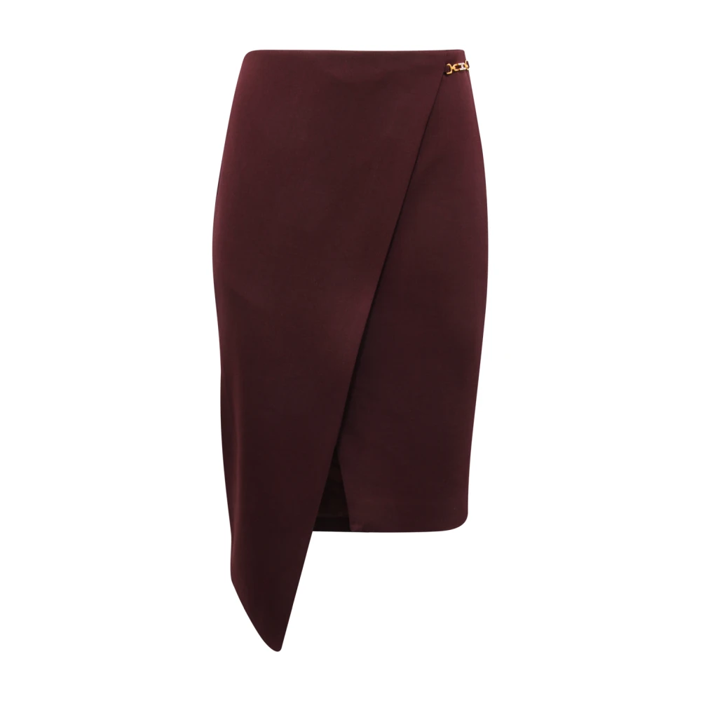 Elisabetta Franchi Women's Red Go-135-56E2 Asymmetric Skirt