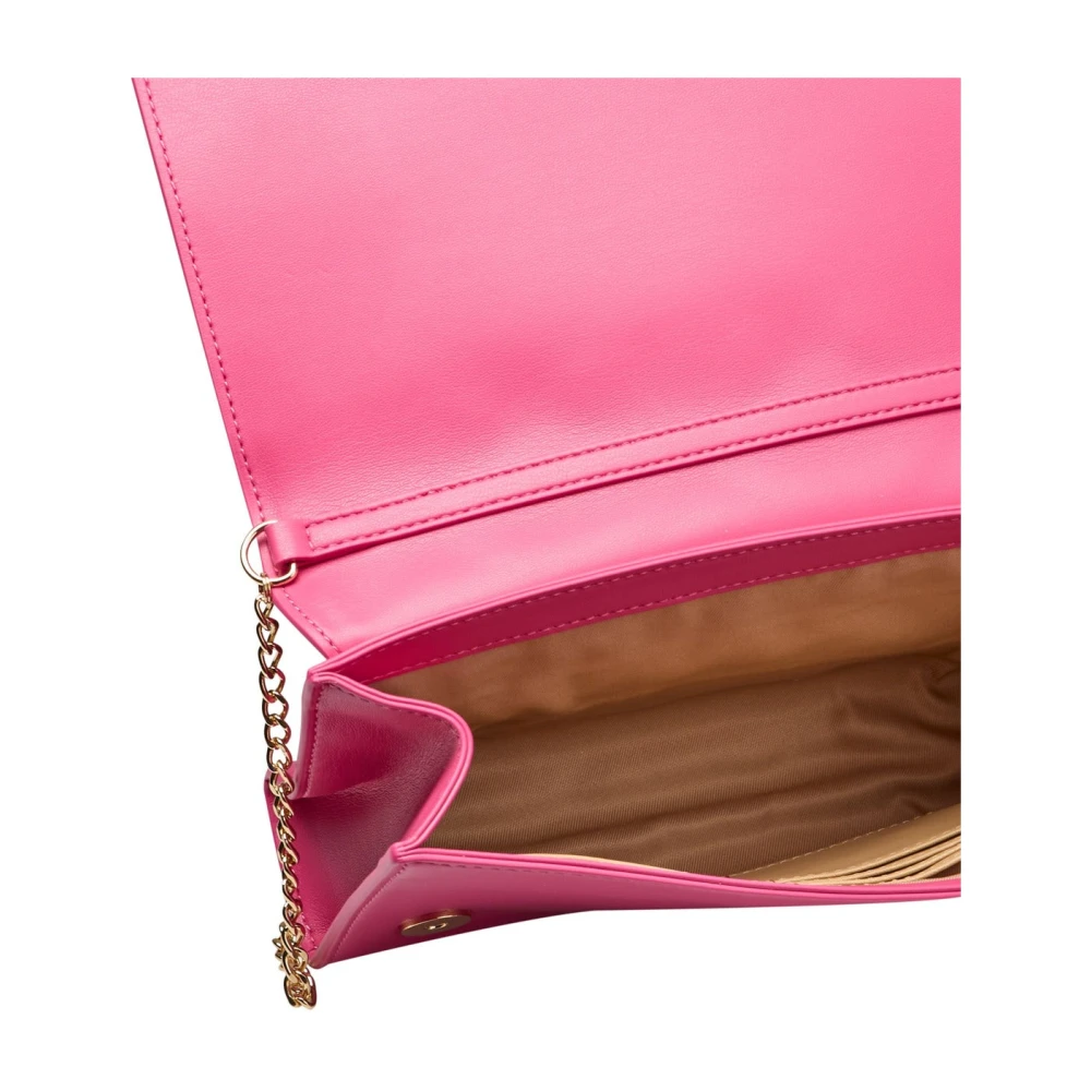 Love Moschino Crossbody Chain Tas met Logo Voorkant Pink Dames