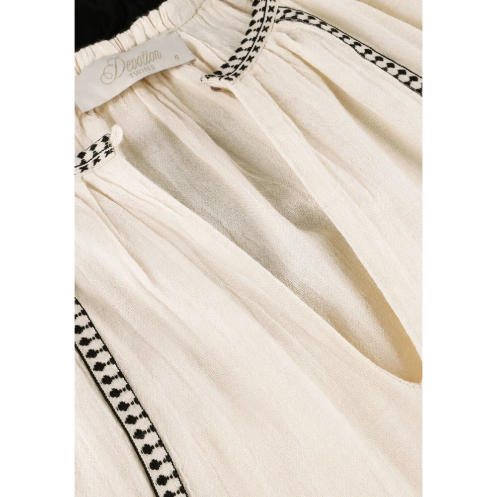 Devotion Elegante Ecru Mini Jurk Emphasis Beige Dames