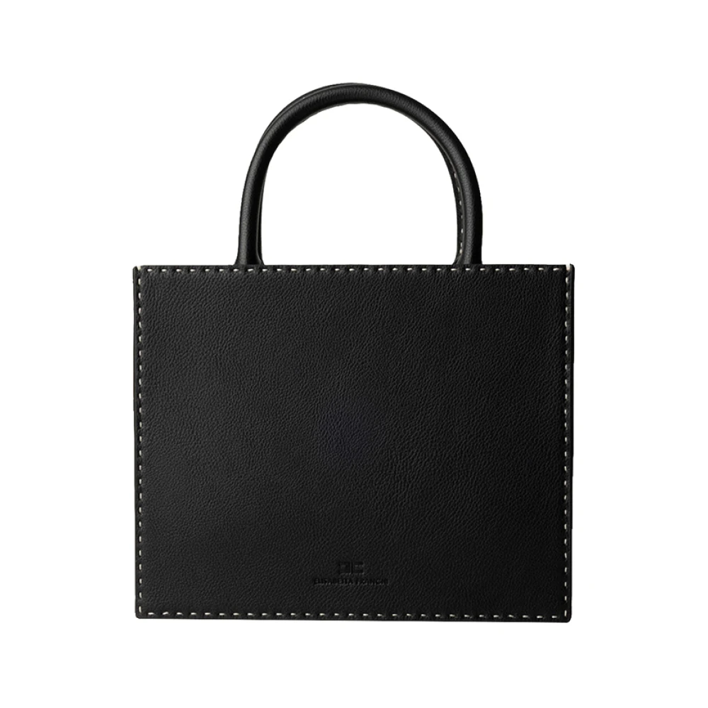 Elisabetta Franchi Zwarte handtas met gouden details Black Dames