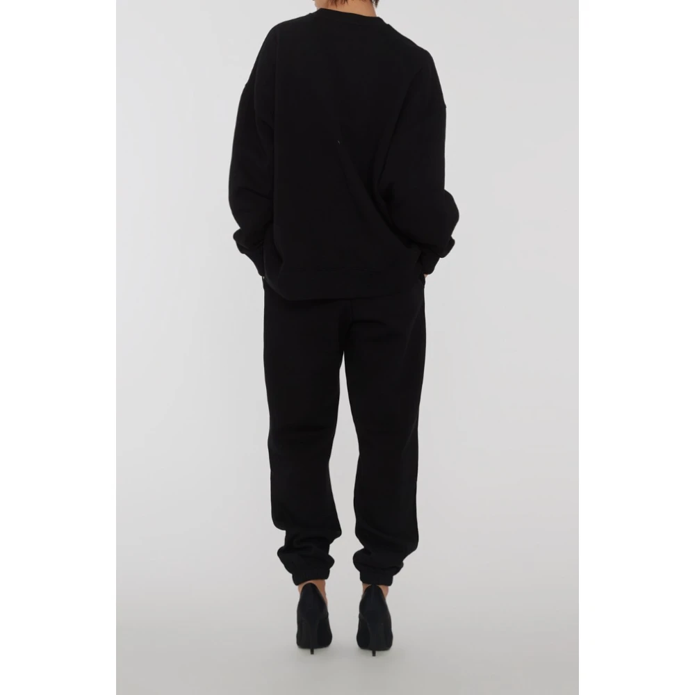Rotate Birger Christensen Joggingbroek met elastische tailleband en geborduurd logo Black Dames