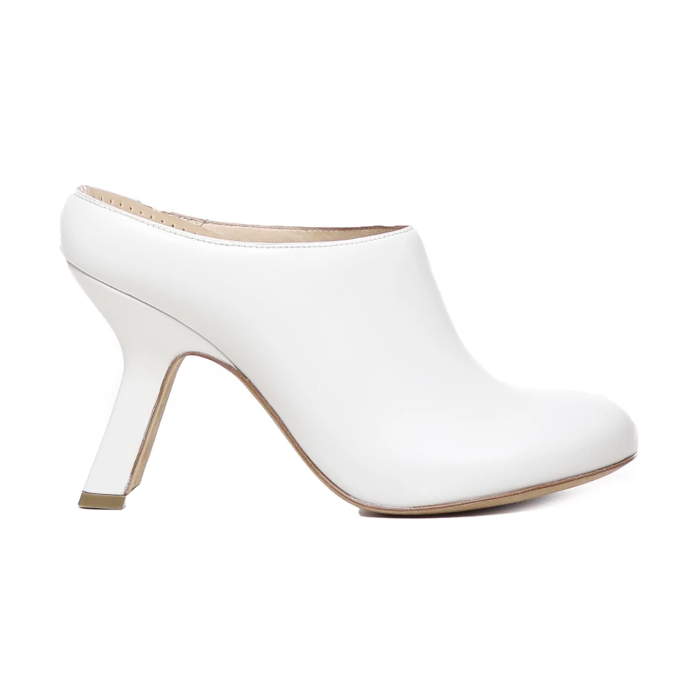 Loewe Witte hoge hak klompsandalen White Dames