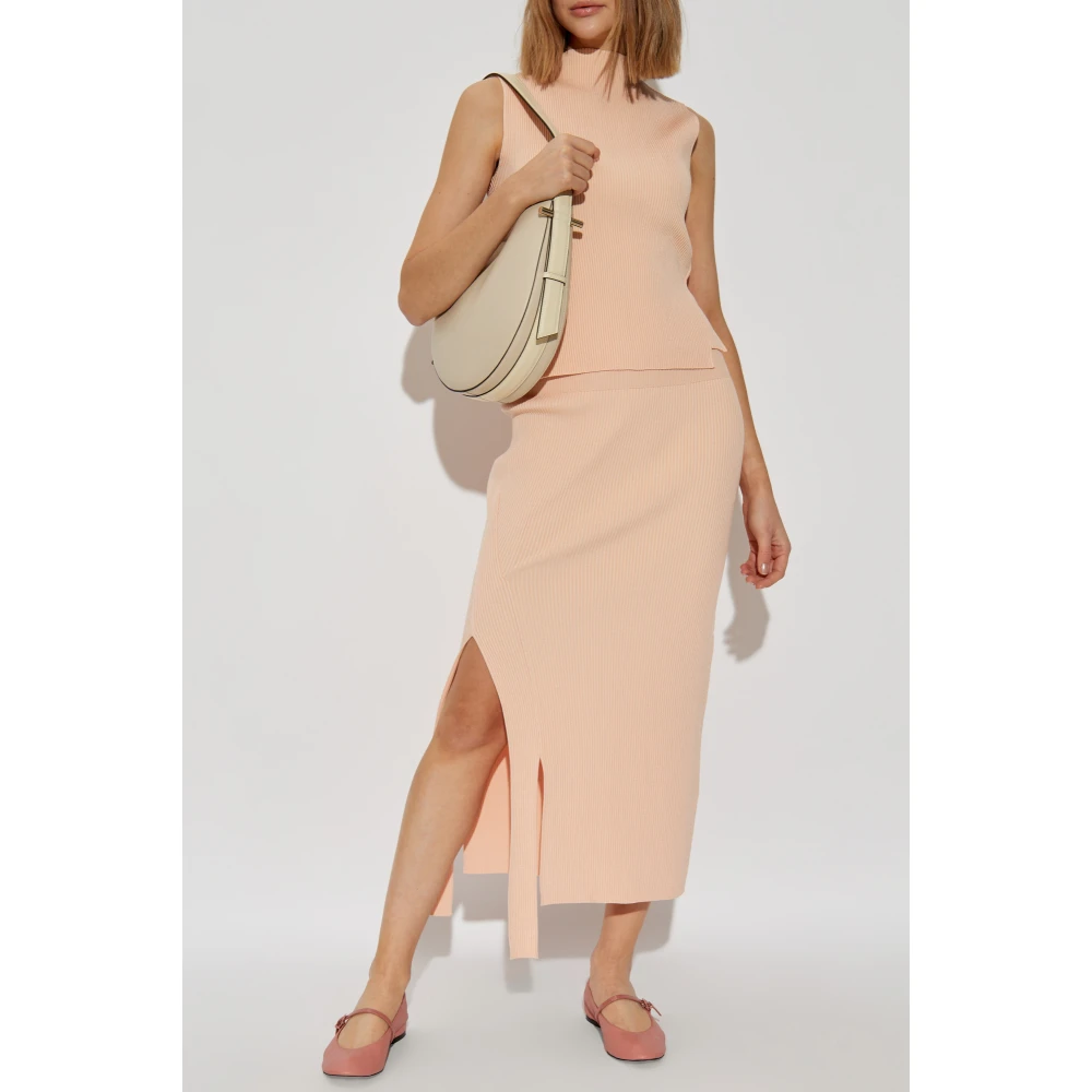 Victoria Beckham Geribbelde rok Orange Dames