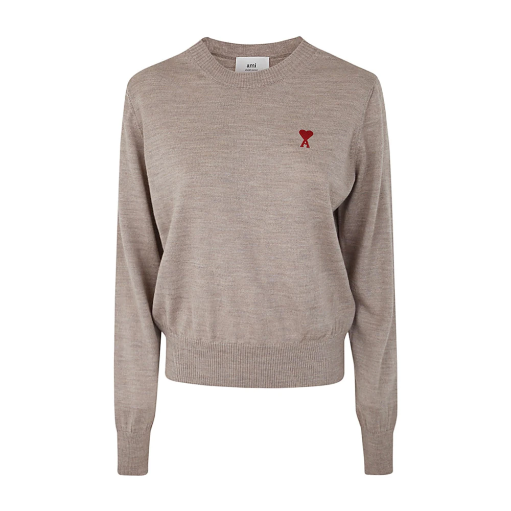 Ami Paris Champagne Red ADC Sweater Beige Dames