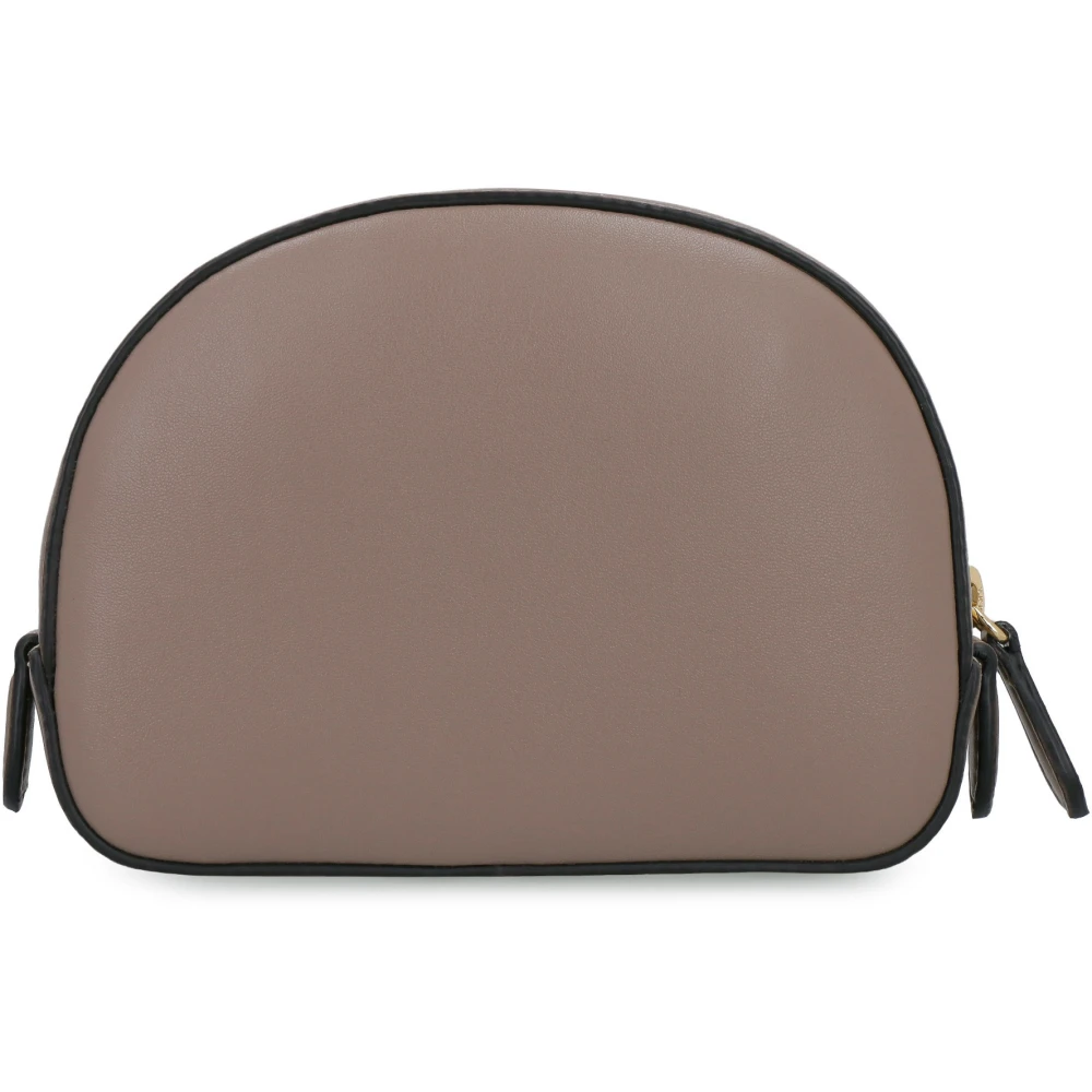 Stella Mccartney Logo Vegan Leren Toilettas Brown Dames