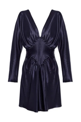 Silk Dress With Draping