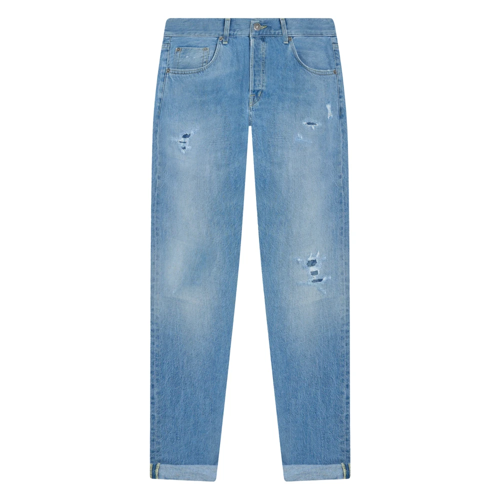 Dondup Blue Straight Fit Jeans, Male, W34, Bray Jeans