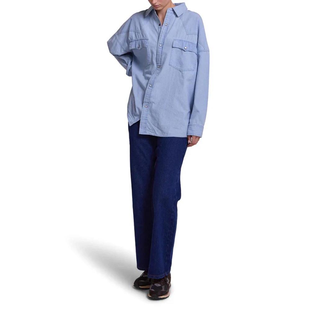 Deus Ex Machina Wenders Chambray Shirt voor Vrouwen Blue Dames