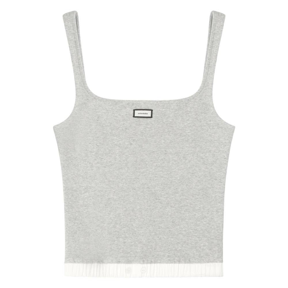 Entire Studios Women's Gray Lounge Tank - Sleeveless Tops - L - Tops