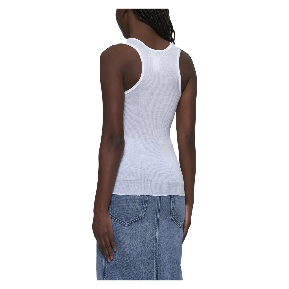 Isabel marant Witte Racerback Tanktop Katoen White Dames