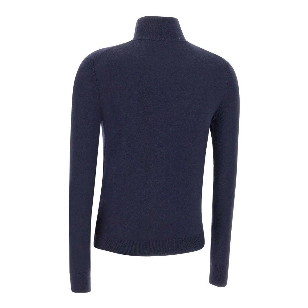 Theory Merino Wol Coltrui Sweater Blue Dames